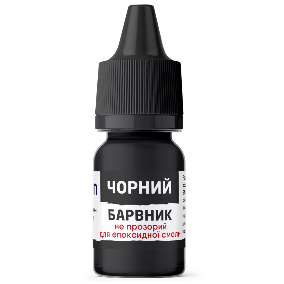 Барвник пігмент для епоксидної смоли висококонцентрований матовий не прозорий ефект пластику Чорний 15 грамів SKOVEN